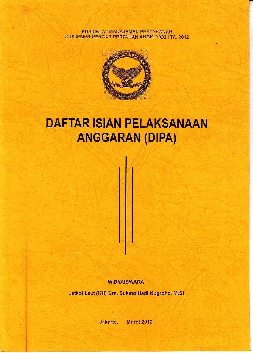 DAFTAR ISIAN PELAKSANAAN ANGGARAN (DIPA)