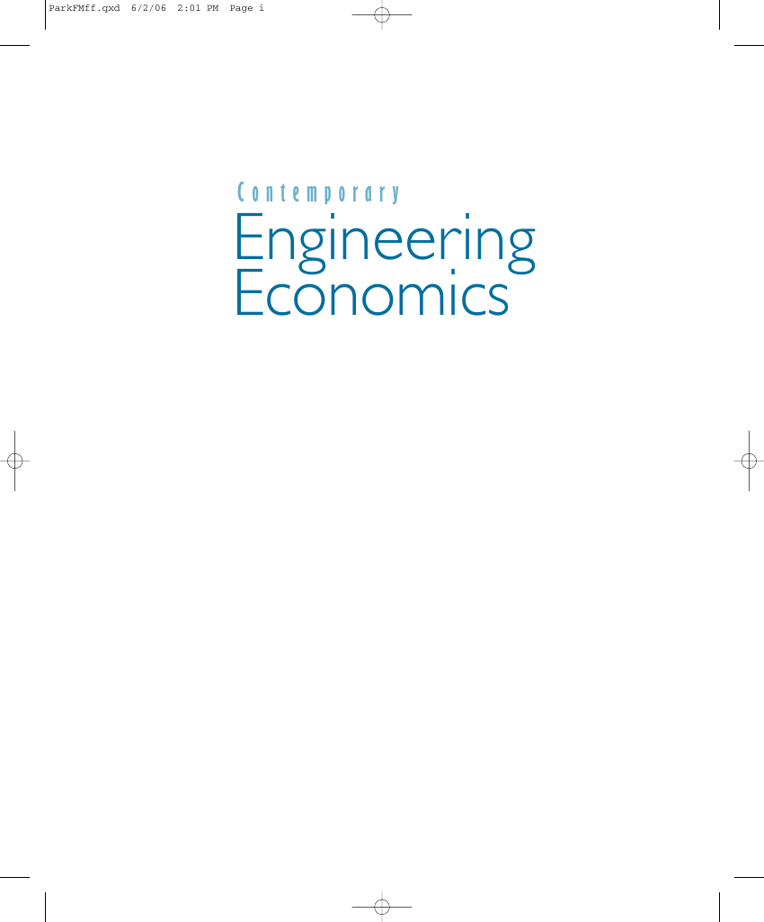 Contemporary Engineering Economics