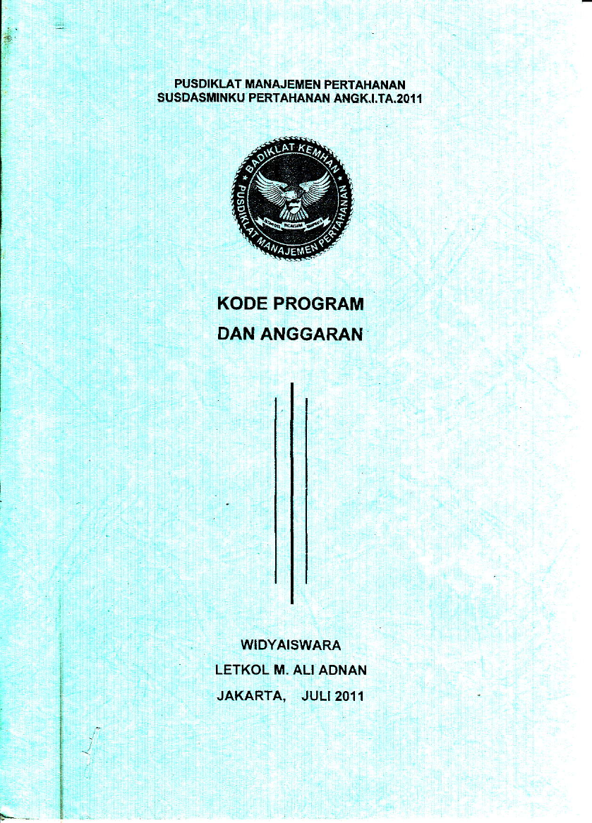 KODE PROGRAM DAN ANGGARAN