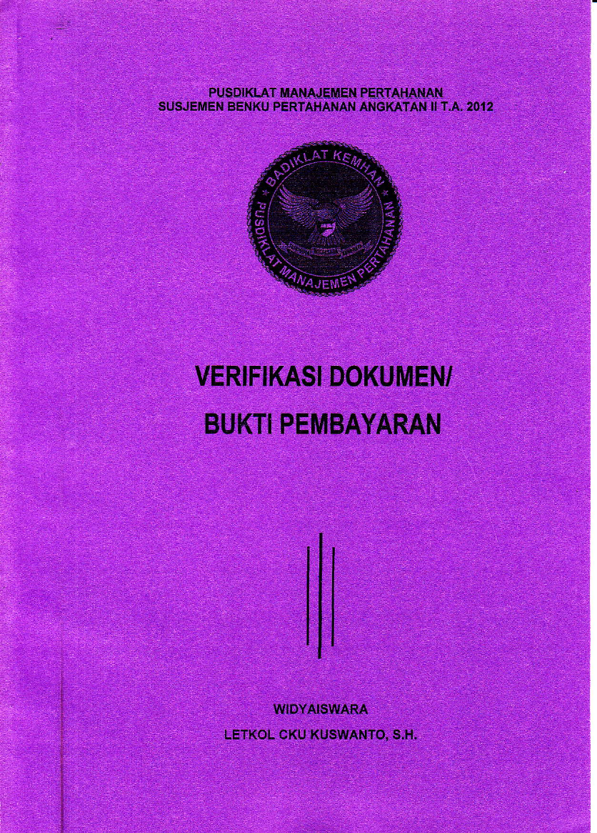 VERIFIKASI DOKUMEN/BUKTI PEMBAYARAN