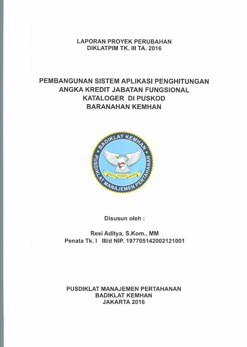 PEMBANGUNAN SISTEM APLIKASI PENGHITUNGAN ANGKA KREDIT JABATAN FUNGSIONAL