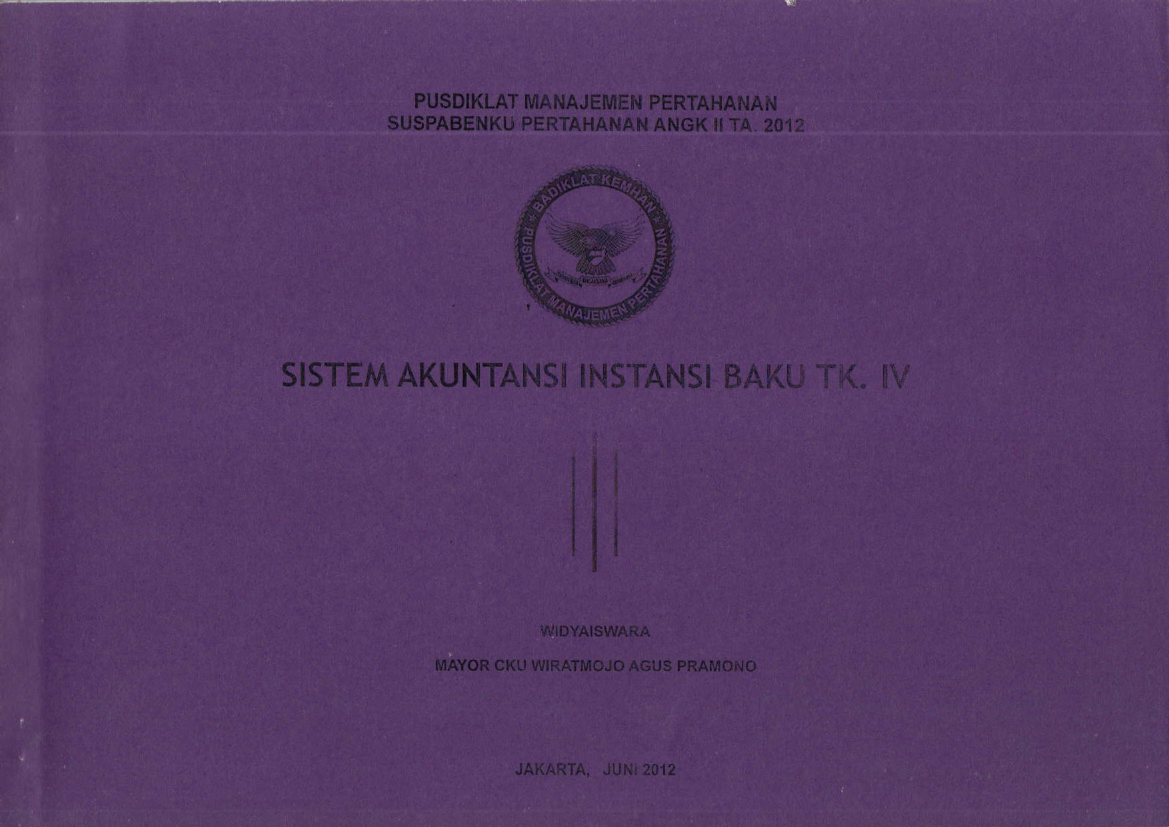 SISTEM AKUNTANSI INSTANSI BAKU TK. IV