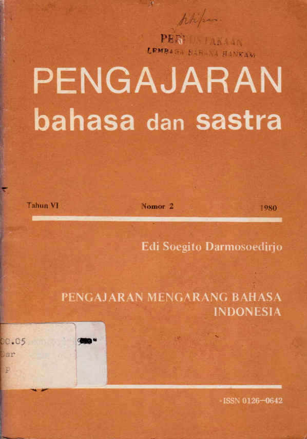 PENGAJARAN BAHASA DAN SASTRA NO. 2 TAHUN VI