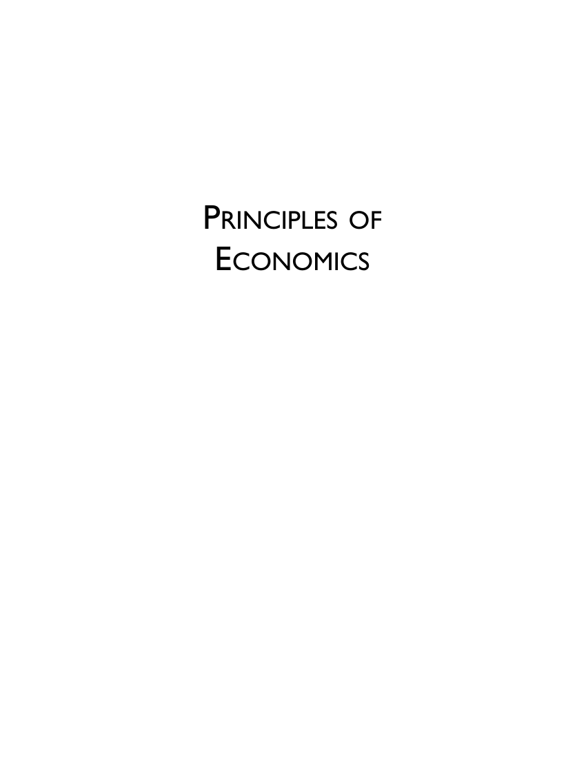 PRINCIPLES OF ECONOMICS