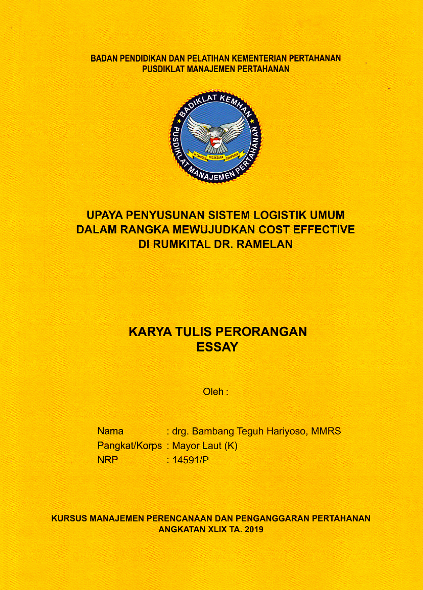 UPAYA PEYUSUNAN SISTEM LOGISTIK UMUM DALAM RANGKA MEWUJUDKAN COST EFFECTIVE DI RUMKITAL DR. RAMELAN