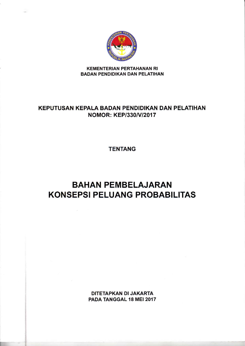 BAHAN PEMBELAJARAN KONSEPSI PELUANG PROBABILITAS