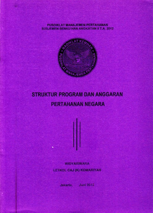 Struktur Program dan Anggaran Pertahanan Negara