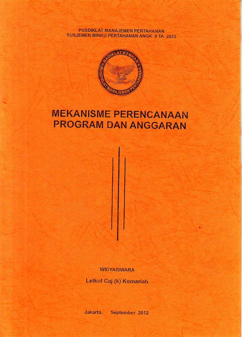 MEKANISME PERENCANAAN PROGRAM DAN ANGGARAN