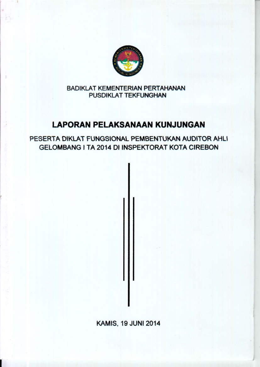 PESERTA DIKLAT FUNGSIONAL PEMBENTUKAN AUDITOR AHLI GELOMBANG I TA 2014 DI INSPEKTORAT KOTA CIREBON