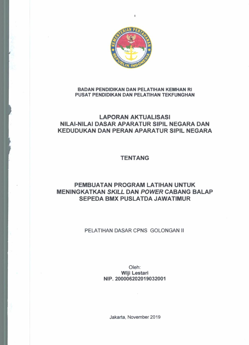 PEMBUATAN PROGRAM LATIHAN UNTUK MENINGKATKAN SKILL DAN POWER CABANG BALAP SEPEDA BMX PUSLATDA JAWA TIMUR