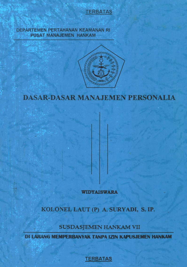 DASAR-DASAR MANAJEMEN PERSONALIA