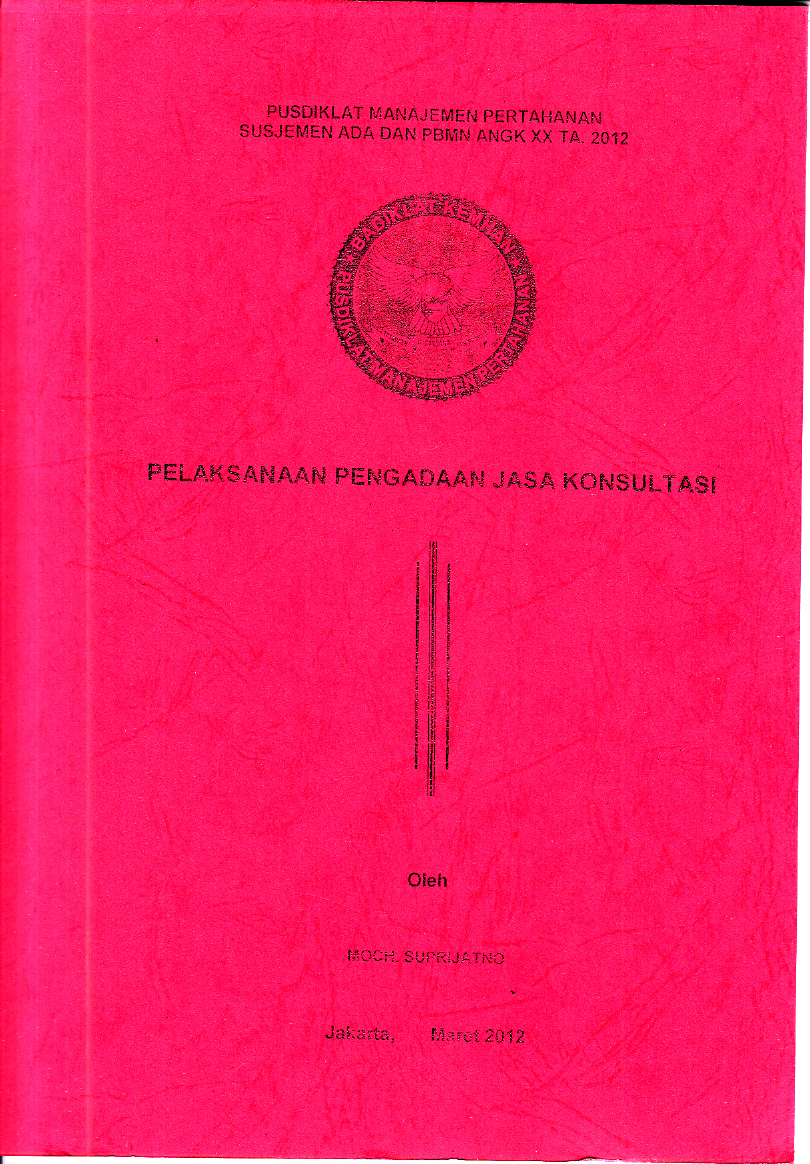 PELAKSANAAN PENGADAAN JASA KONSULTASI