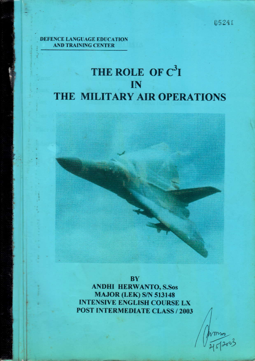 THE ROLE OF C3I IN THE MILITARY AIR OPERATIONS
