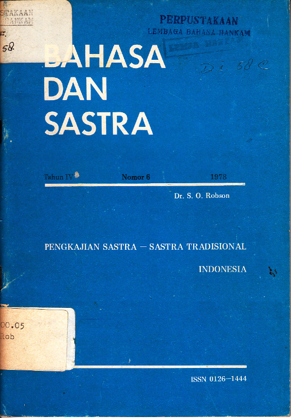 BAHASA DAN SASTRA NOMOR 6 TAHUN IV