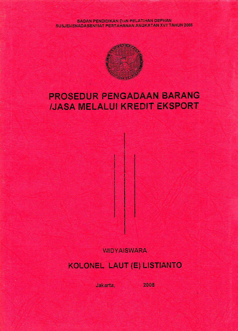 PROSEDUR PENGADAAN BARANG/JASA MELALUI KREDIT EKSPORT