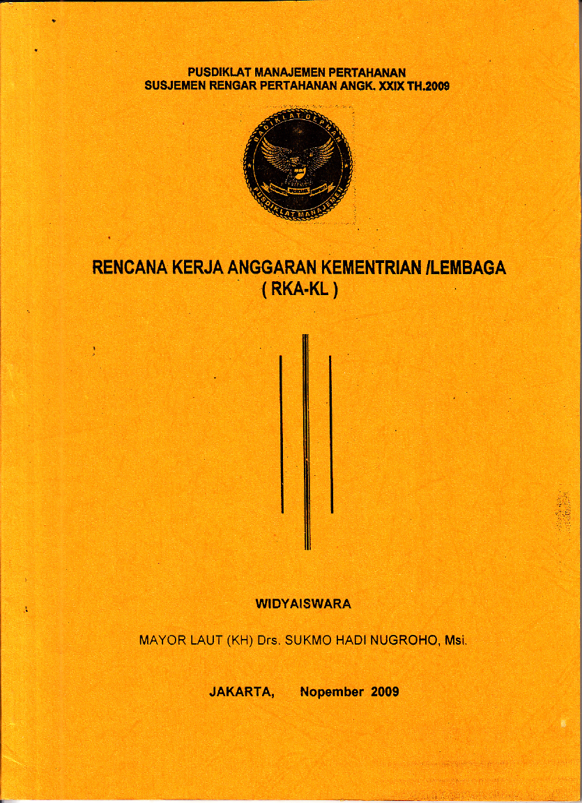 RENCANA KERJA ANGGARAN KEMENTERIAN/LEMBAGA (RKA-KL)