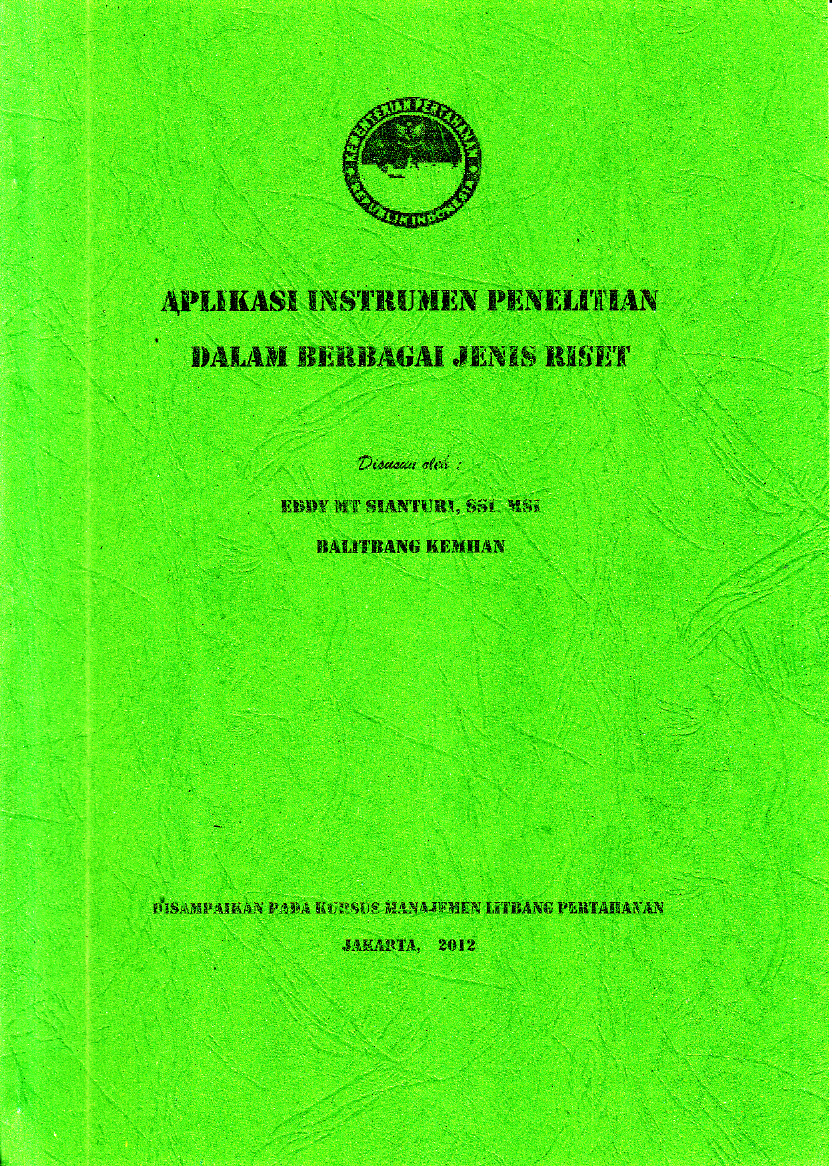 APLIKASI INSTRUMEN PENELITIAN DALAM BERBAGAI JENIS RISET