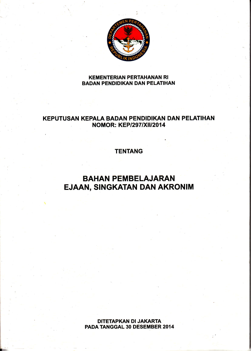 BAHAN PEMBELAJARAN EJAAN, SINGKATAN DAN AKRONIM