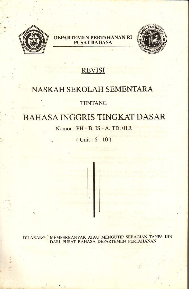 REVISI NASKAH SEKOLAH SEMENTARA TENTANG BAHASA INGGRIS TINGKAT DASAR