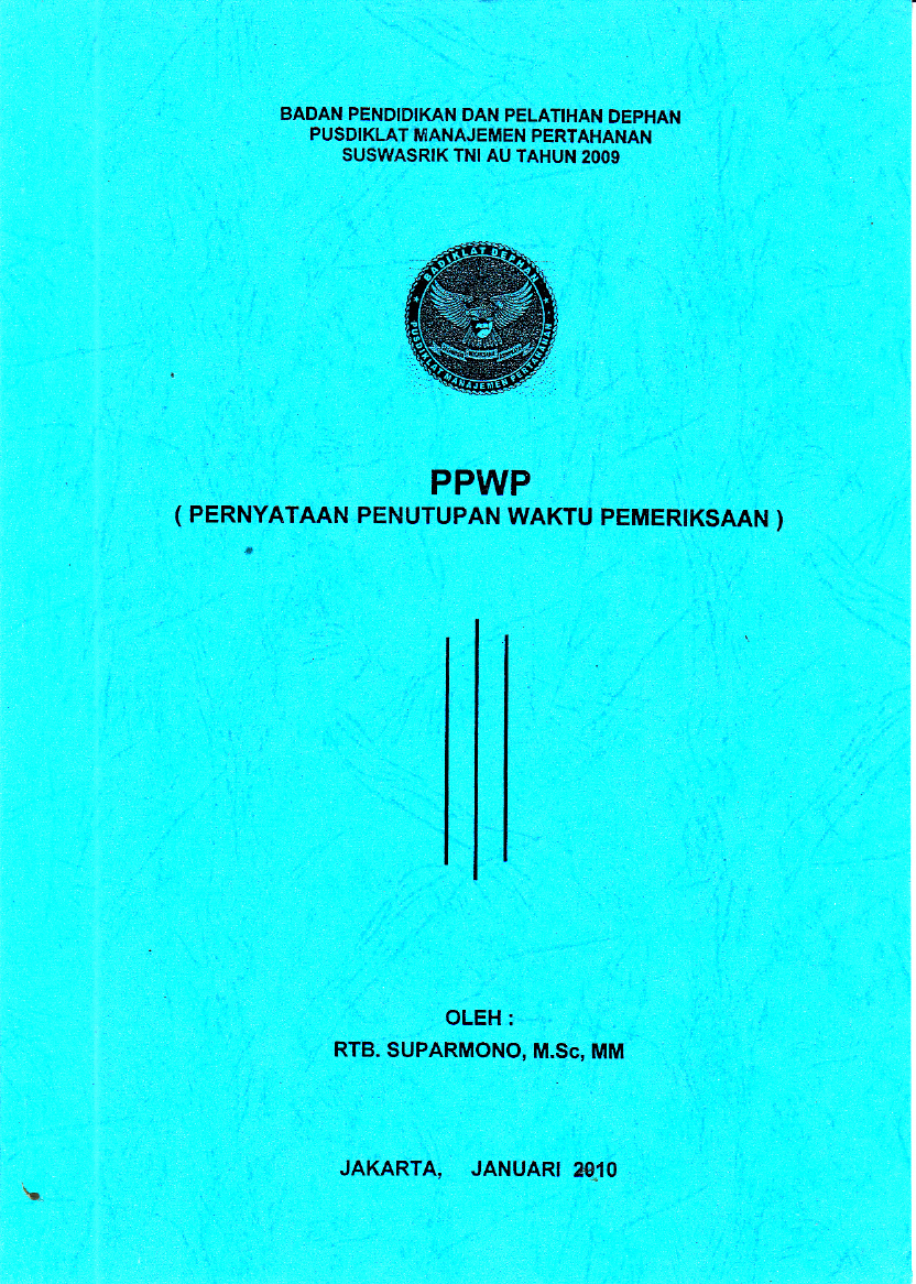 PPWP ( PERYATAAN PENUTUPAN WAKTU PEMERIKSAAN )