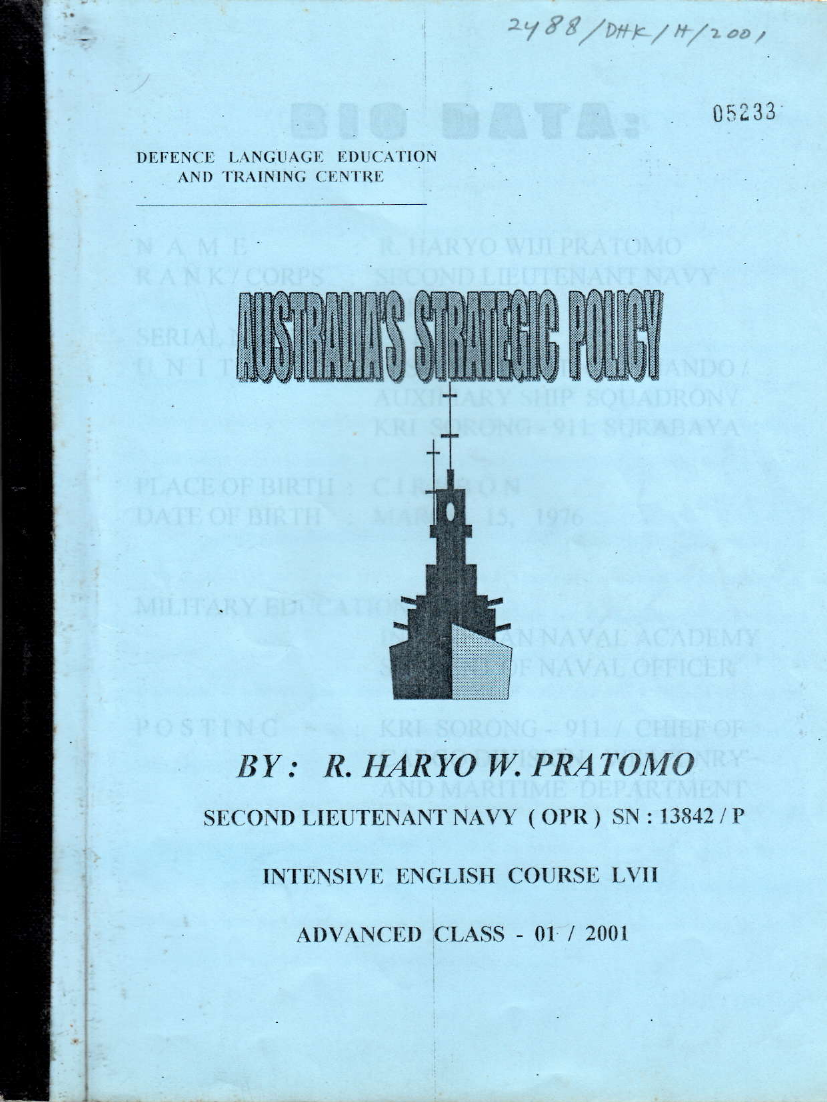 AUSTRALIA'S STRATEGIC POLICY