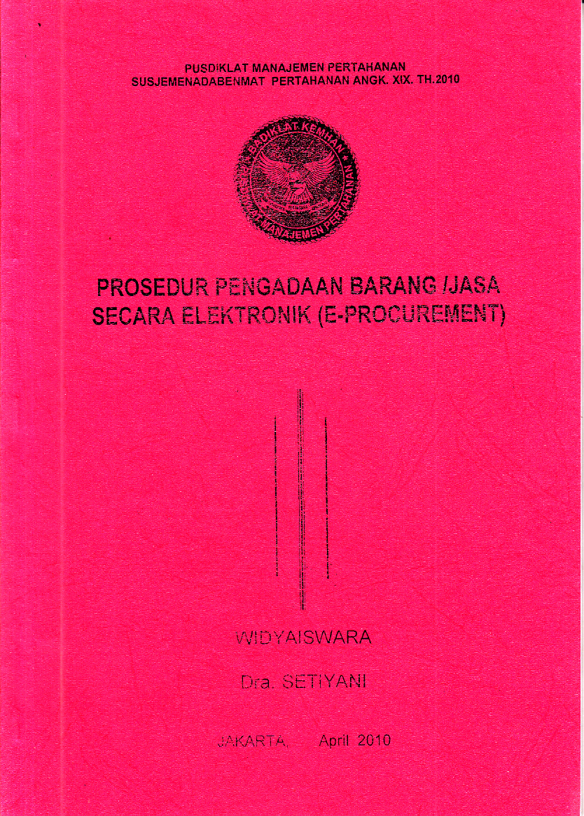 PROSEDUR PENGADAAN BARANG/JASA SECARA ELEKTRONIK (E-PROCUREMENT)