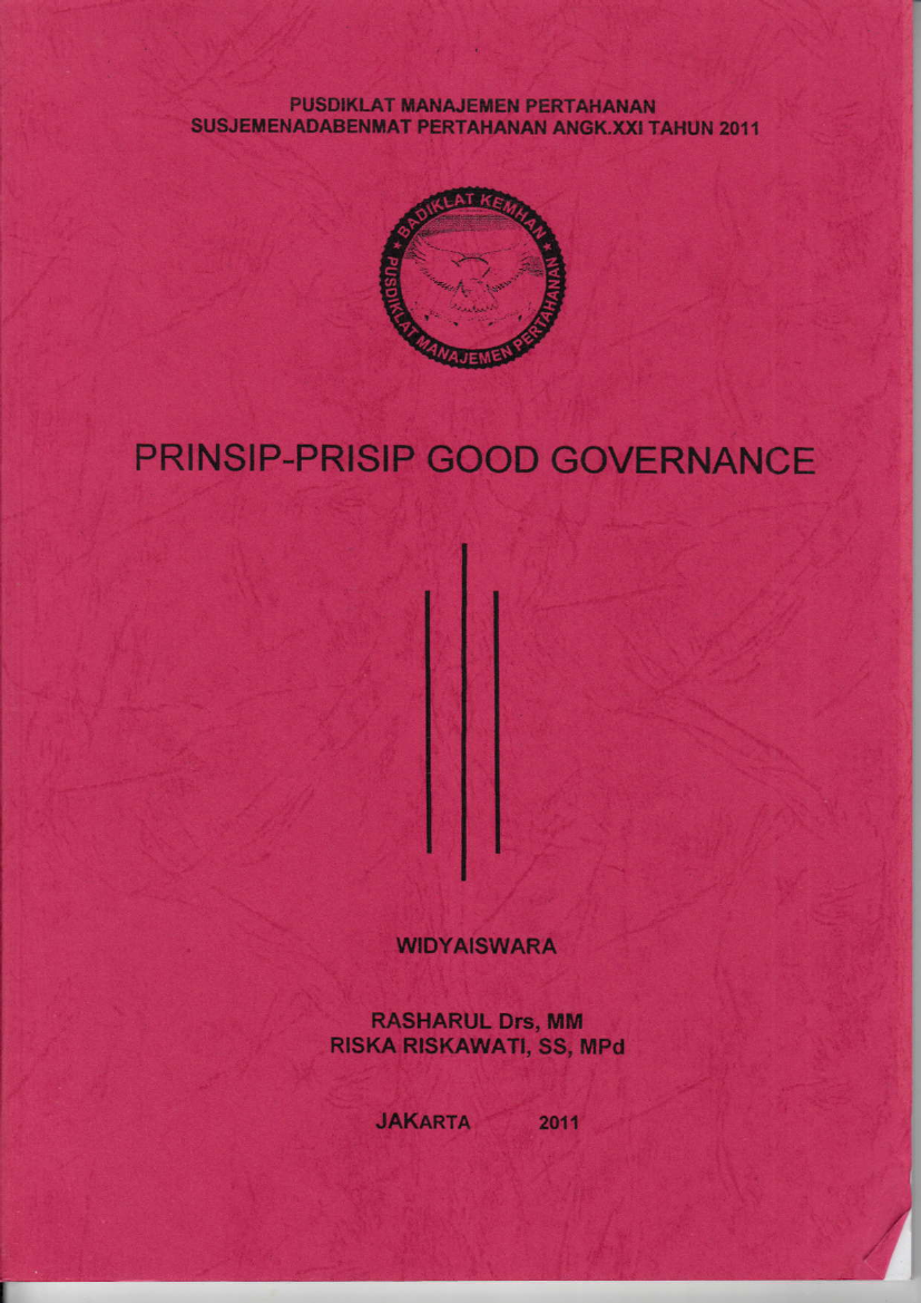 PRINSIP-PRINSIP GOOD GOVERNANCE THN 2011