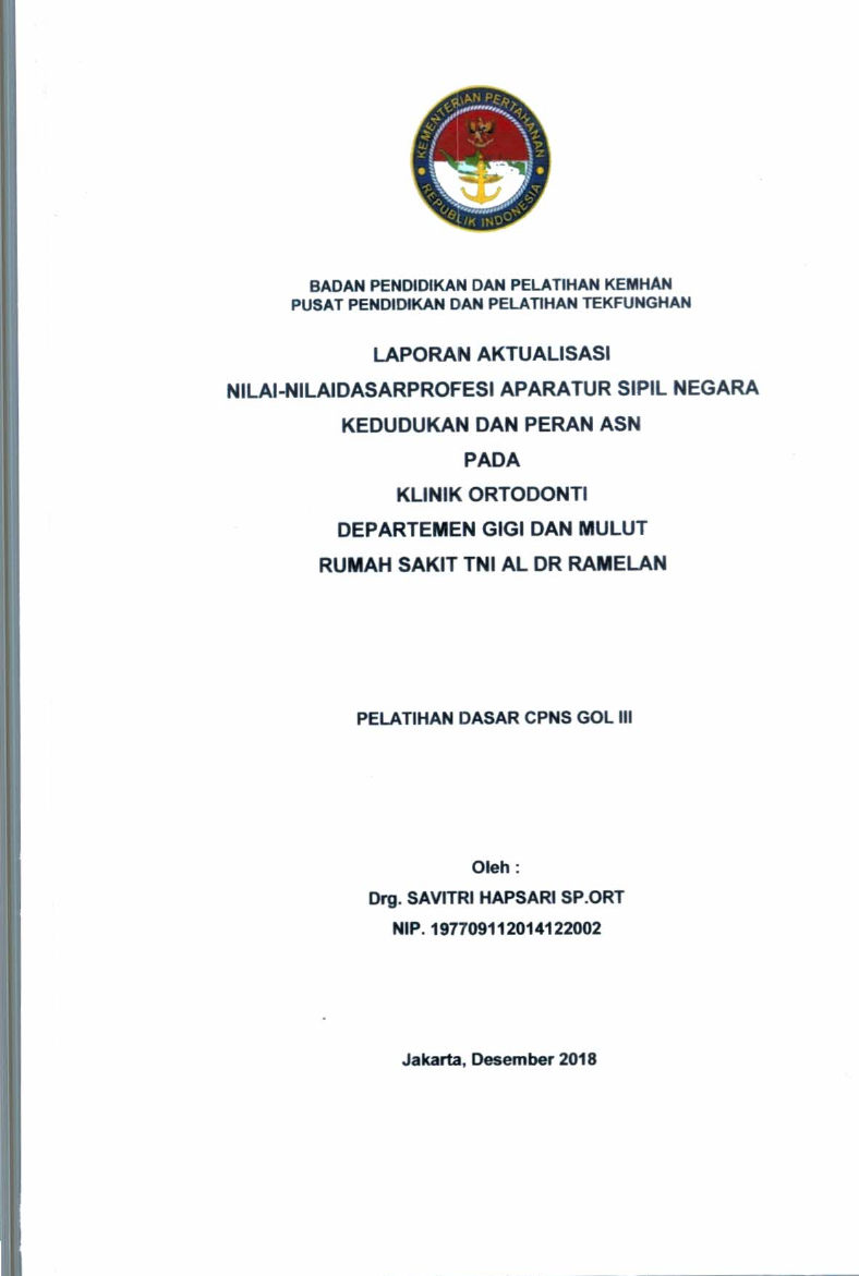 KLINIK ORTODONTI DEPARTEMEN GIGI DAN MULUT RUMAH SAKIT TNI AL DR RAMELAN