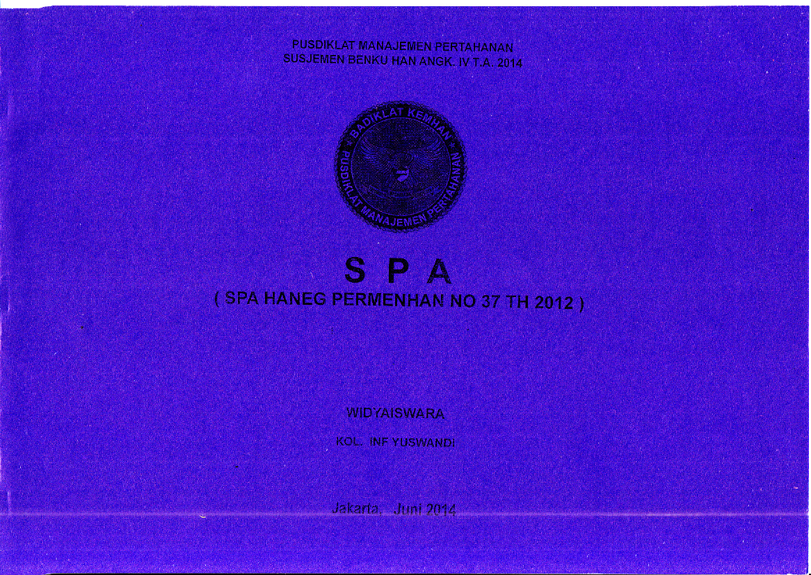 SPA (SPA HANEG PERMENHAN NO 37 TH 2012)