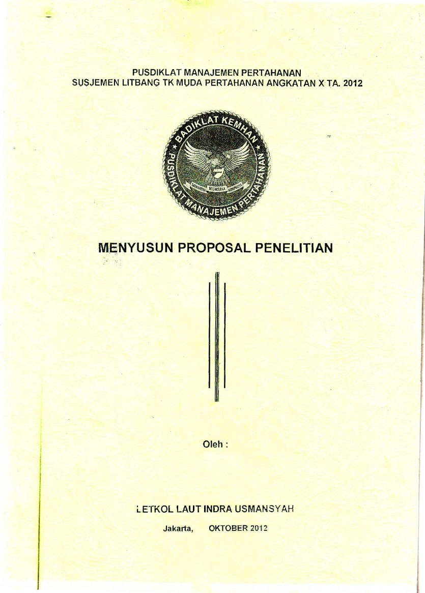 MENYUSUN PROPOSAL PENELITIAN