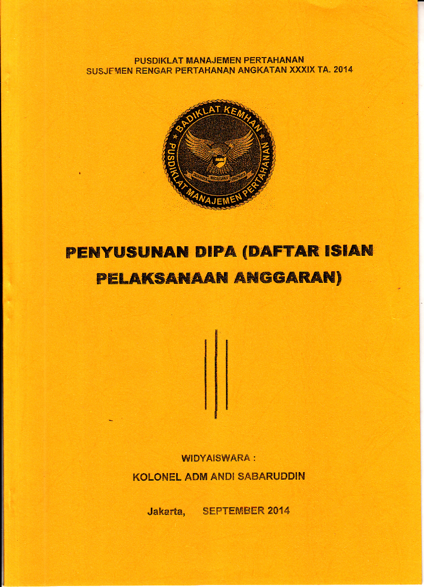 PENYUSUNAN DIPA (DAFTAR ISIAN PERINCIAN ANGGARAN)