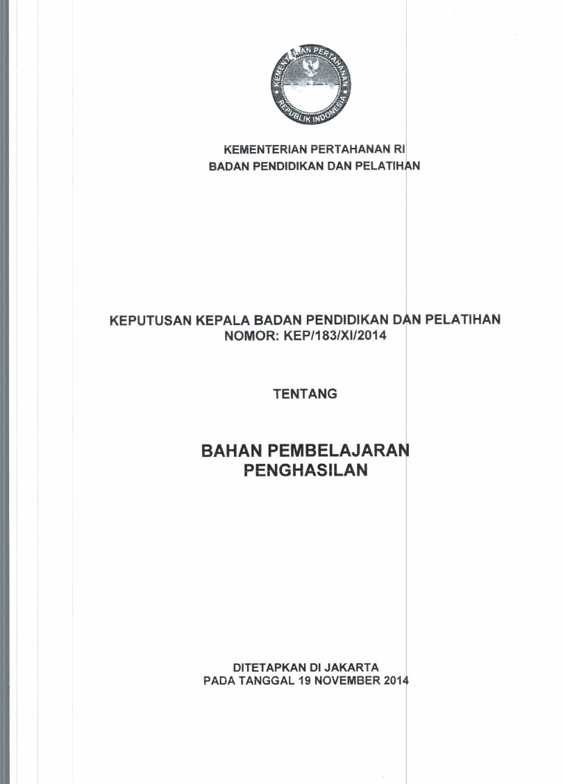 BAHAN PEMBELAJARAN PENGAHASILAN