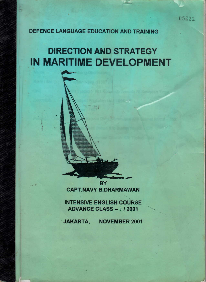 DIRECTION AND STRATEGY IN MARITIME DEVELOPMENT