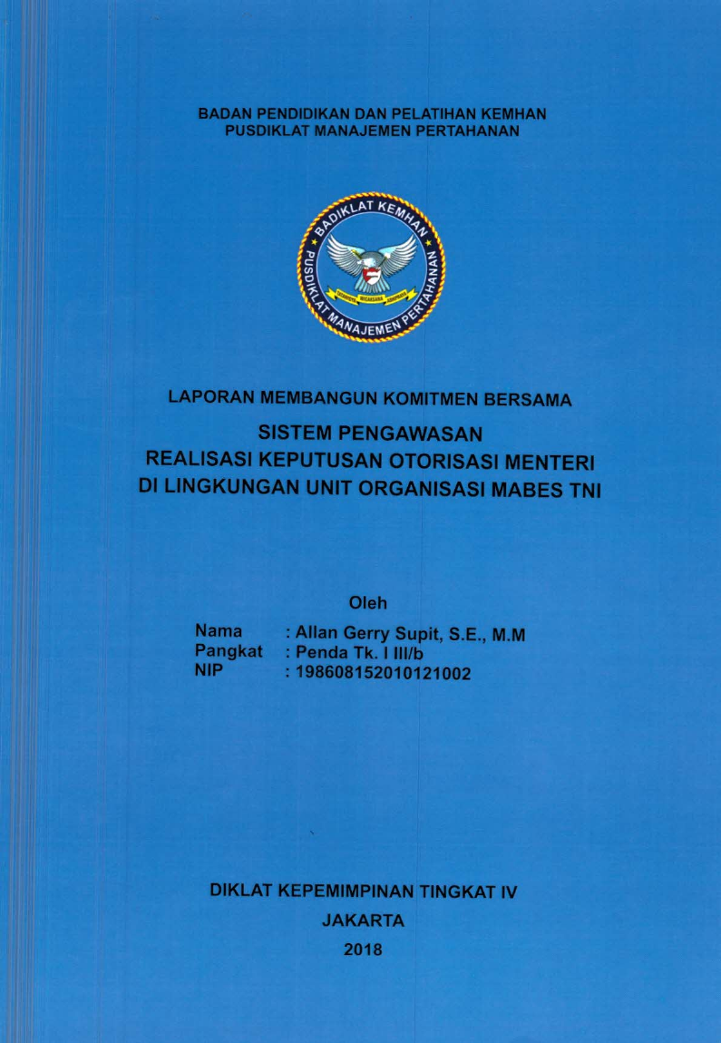 SISTEM PENGAWASAN REALISASI KEPUTUSAN OTORISASI MENTERI