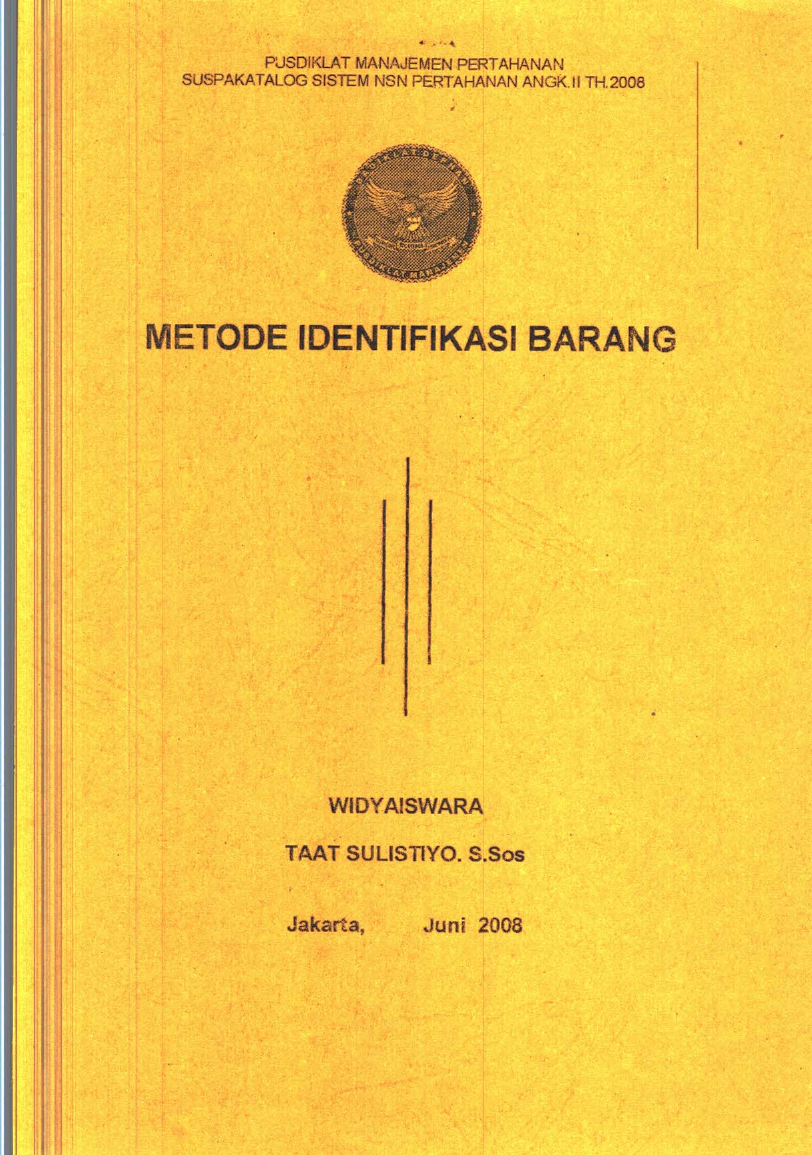 METODE IDENTIFIKASI BARANG