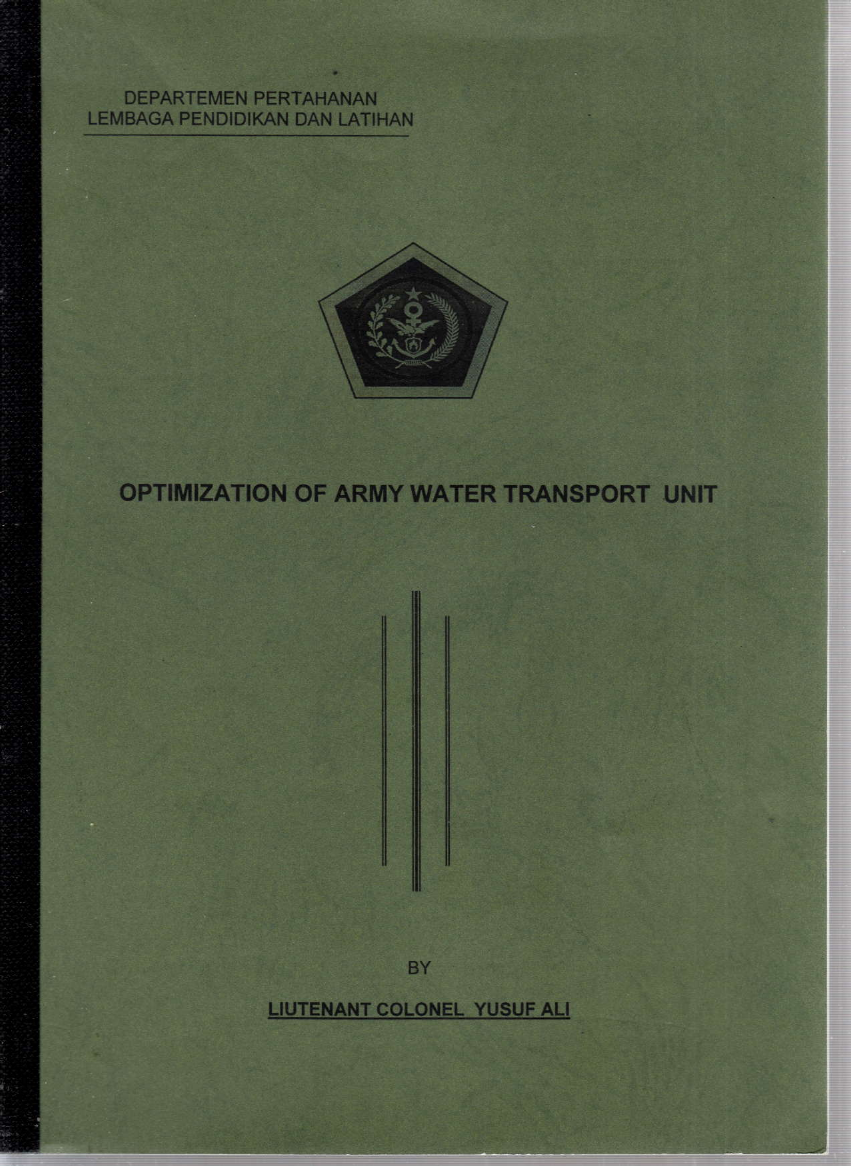 OPTIMIZATION OF ARMY WATER TRANSPORT UNIT