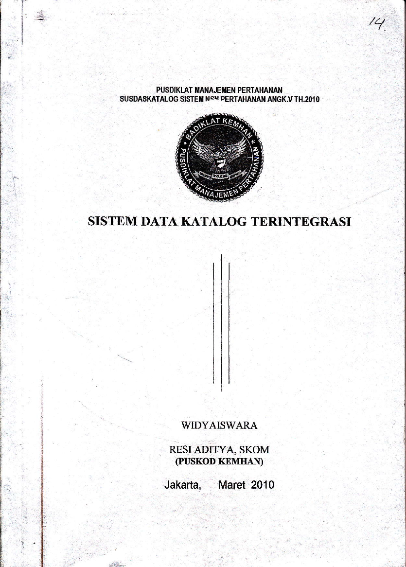 SISTEM DATA KATALOG TERINTEGRASI