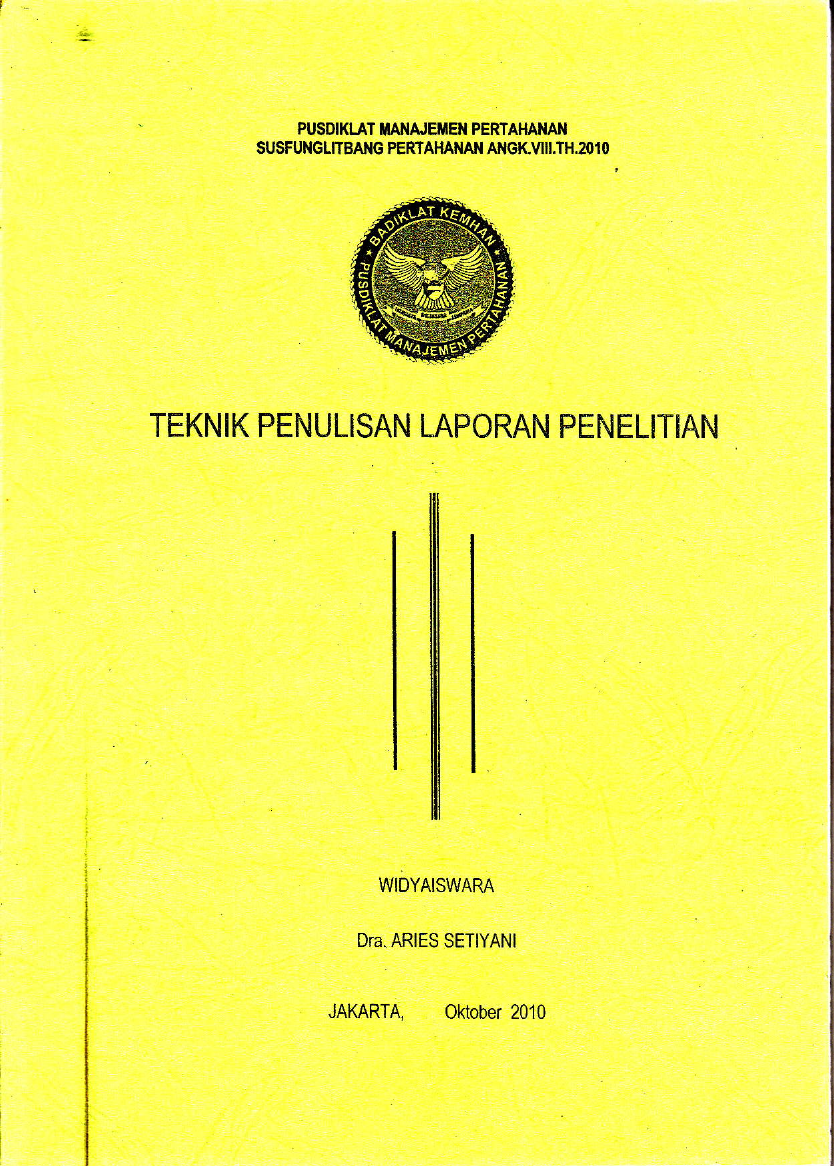 TEKNIK PENULISAN LAPORAN PENELITIAN