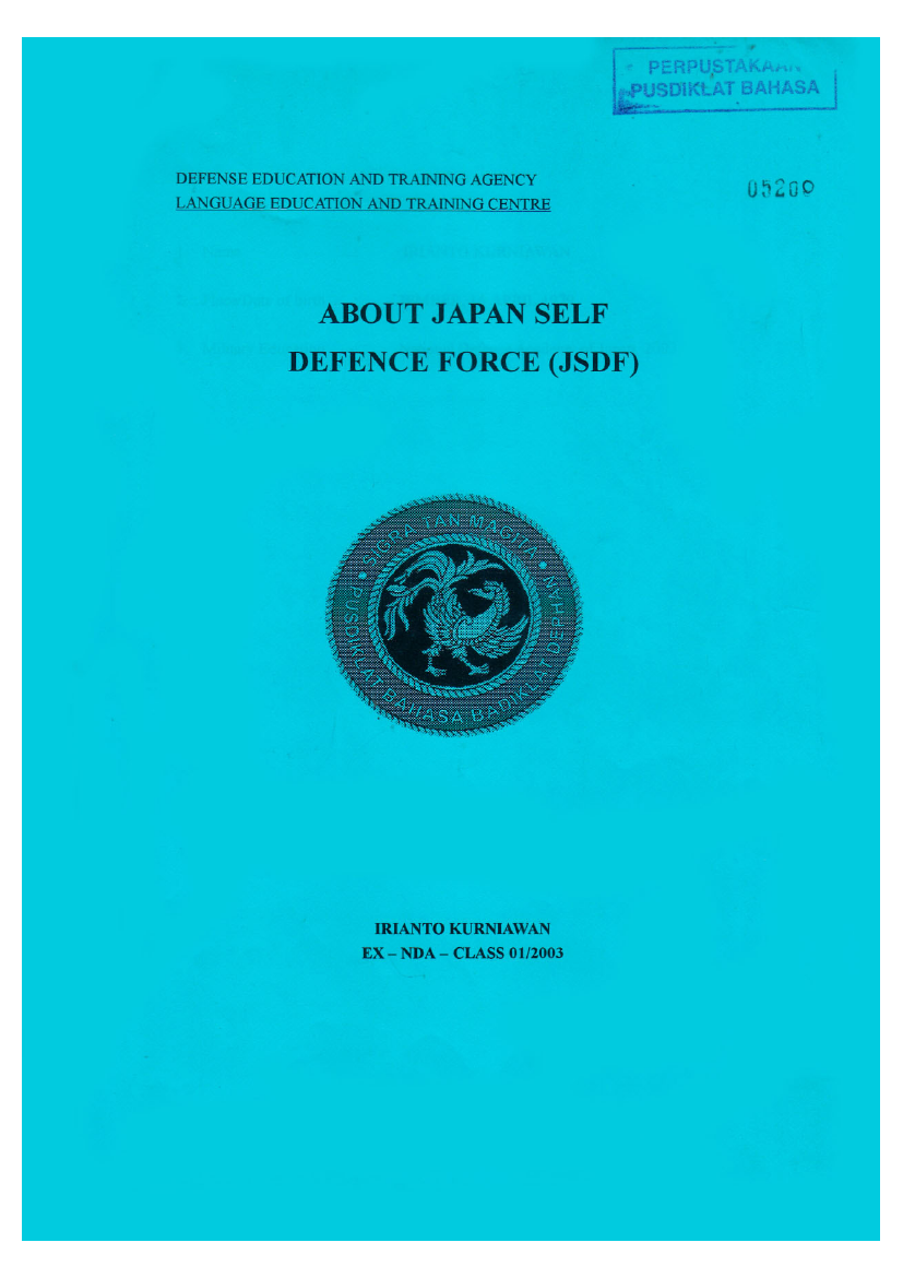 ABOUT JAPAN SELF DEFENCE FORCE (JSDF)