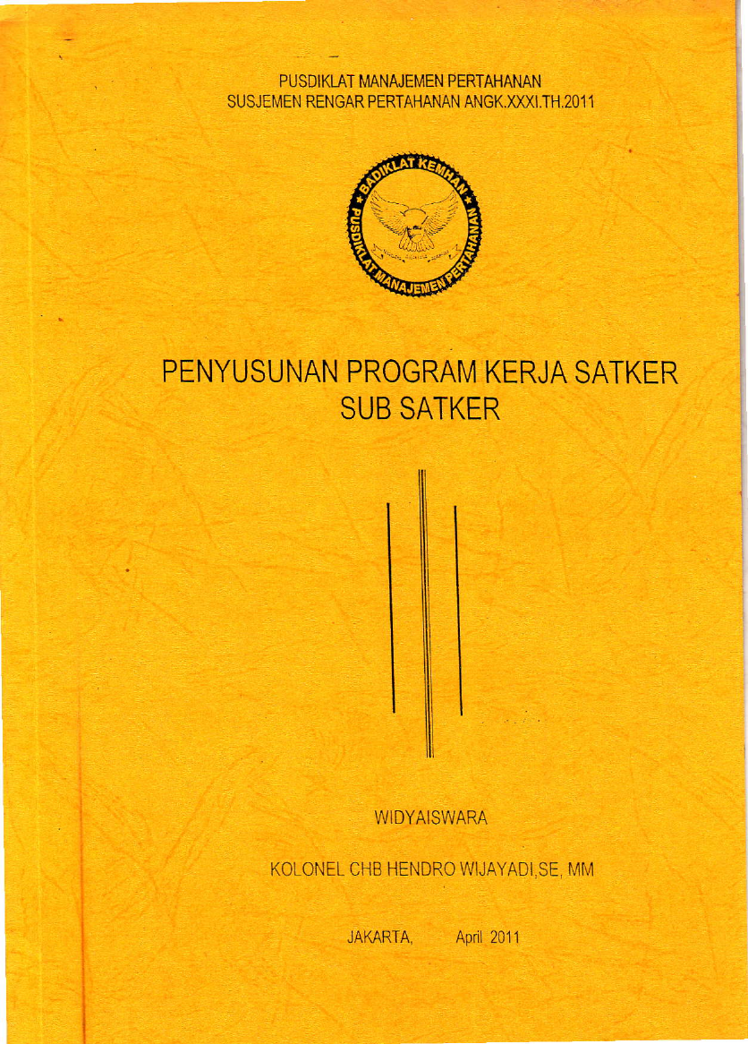 PENYUSUNAN PROGRAM KERJA DAN SATKER SUB SATKER