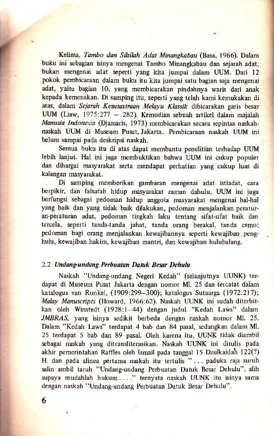 NASKAH UNDANG - UNDANG DALAM SASTRA INDONESIA LAMA