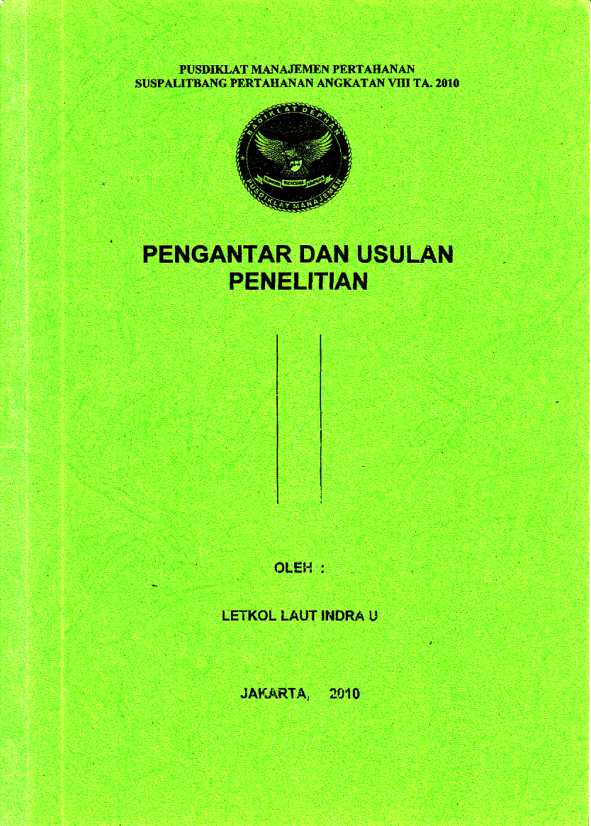 PENGANTAR DAN USULAN PENELITIAN