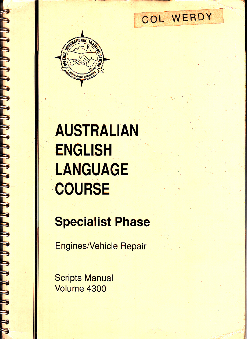 AUSTRALIAN ENGLISH LANGUAGE COURSE VOLUME 4300/SCRIPTS MANUAL