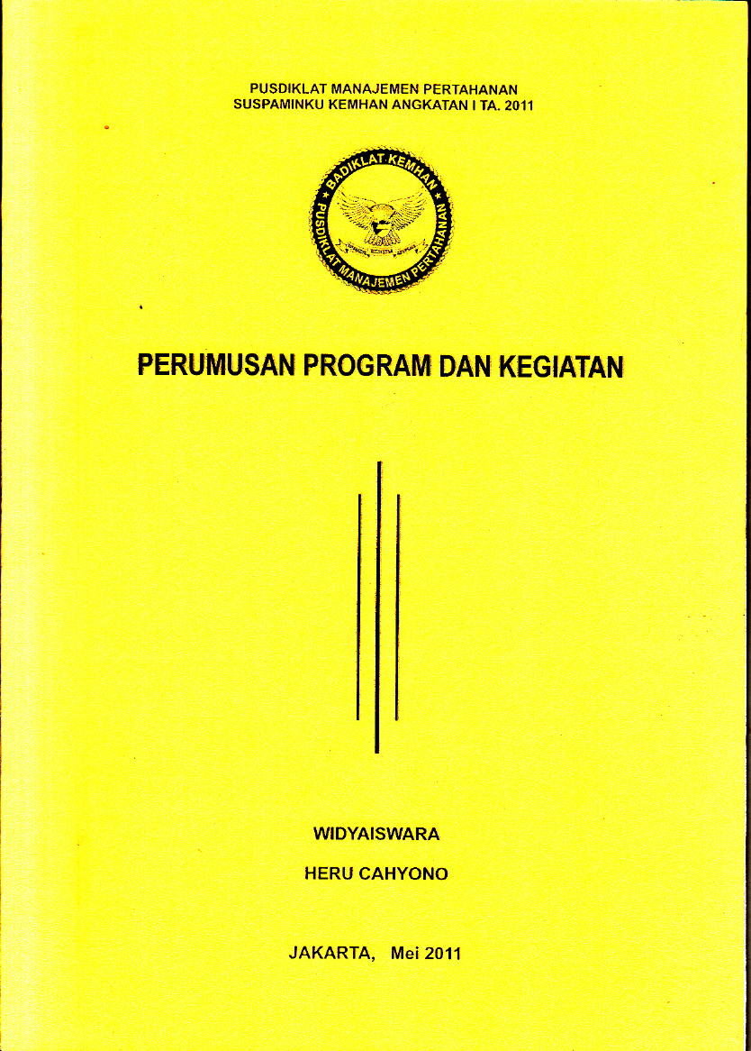 PERUMUSAN PROGRAM DAN KEGIATAN