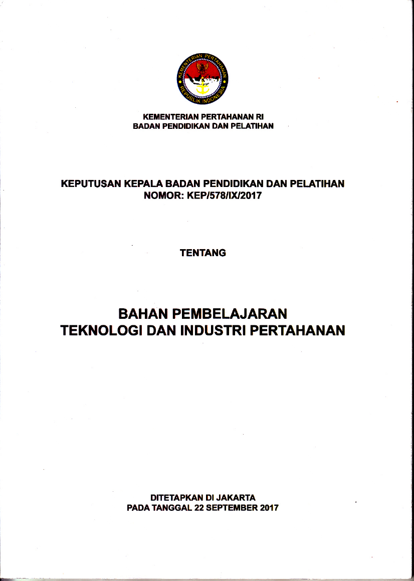 BAHAN PEMBELAJARAN TEKNOLOGI DAN INDUSTRI PERTAHANAN