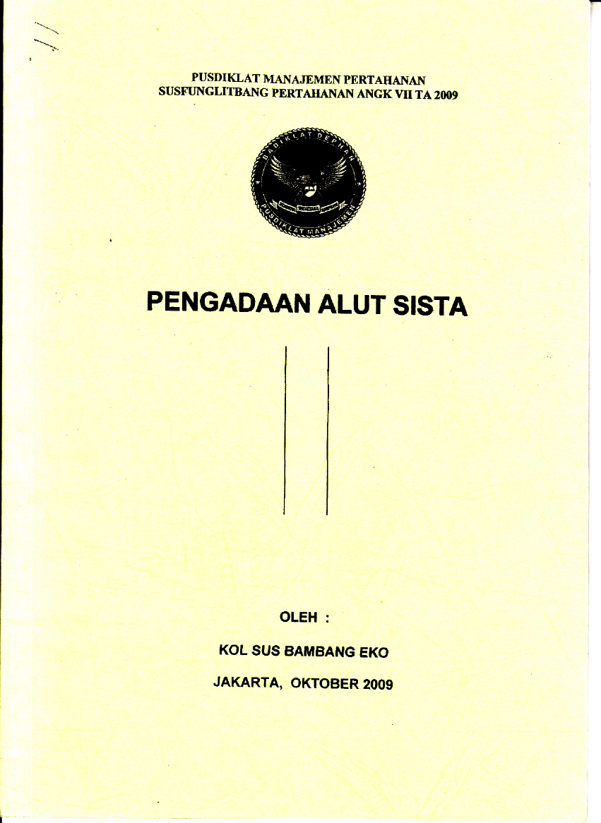 PENGADAAN ALUT SISTA