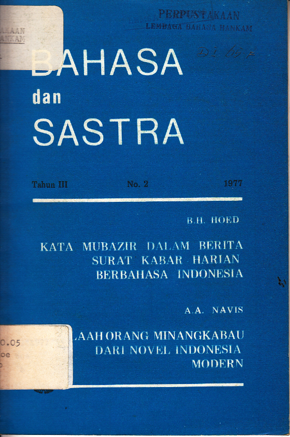 BAHASA DAN SASTRA NOMOR 2 TAHUN III