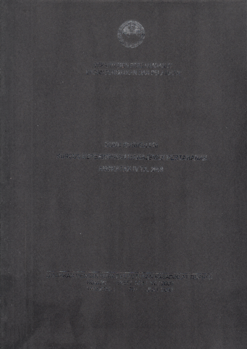 KURSUS KEPEMIMPINAN MANAJEMEN PERTAHANAN ANGKATAN IV