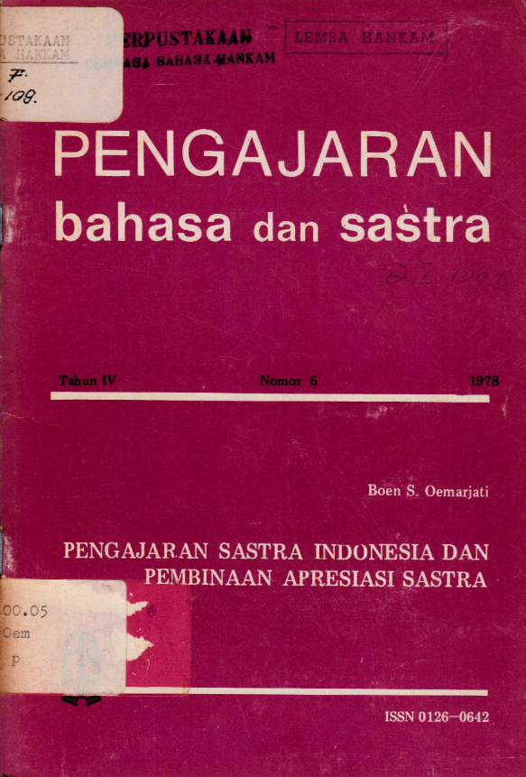 PENGAJARAN BAHASA DAN SASTRA NO. 6 TAHUN IV