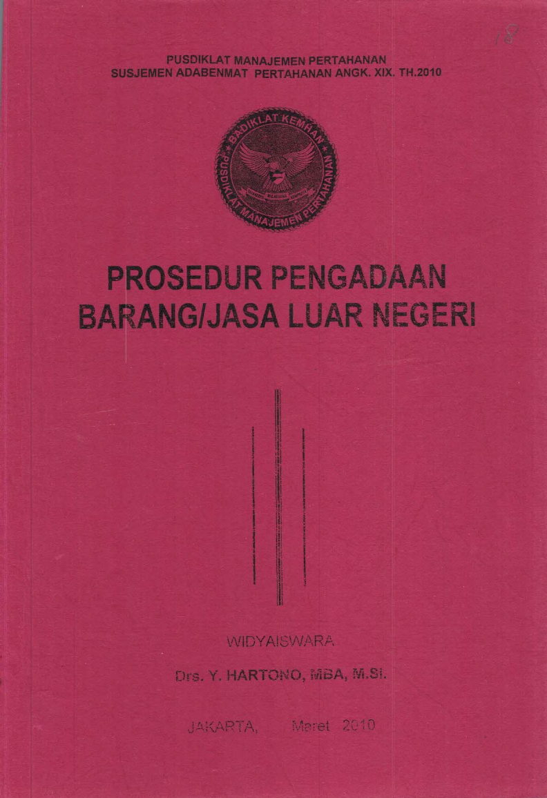 PROSEDUR PENGADAAN BARANG/JASA LUAR NEGERI